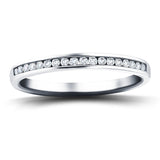 Diamond Channel Half Eternity Ring 0.15ct G/SI in Platinum 2.3mm - All Diamond