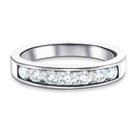 Diamond Channel Half Eternity Ring 0.20ct G/SI 18k White Gold 3.0mm - All Diamond