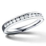 Diamond Channel Half Eternity Ring 0.33ct G/SI in Platinum 2.7mm - All Diamond