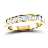 Diamond Channel Half Eternity Ring 2.00ct G/SI 18k Yellow Gold 5.6mm - All Diamond