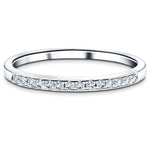 Diamond Channel Set Half Eternity Ring 0.20ct G/SI 9k White Gold - All Diamond