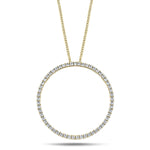 Diamond Circle Life Necklace 0.25ct G/SI Quality 18k Yellow Gold W18.0 - All Diamond
