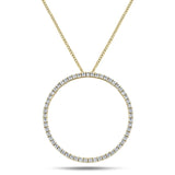 Diamond Circle Life Necklace 0.25ct G/SI Quality 18k Yellow Gold W18.0 - All Diamond