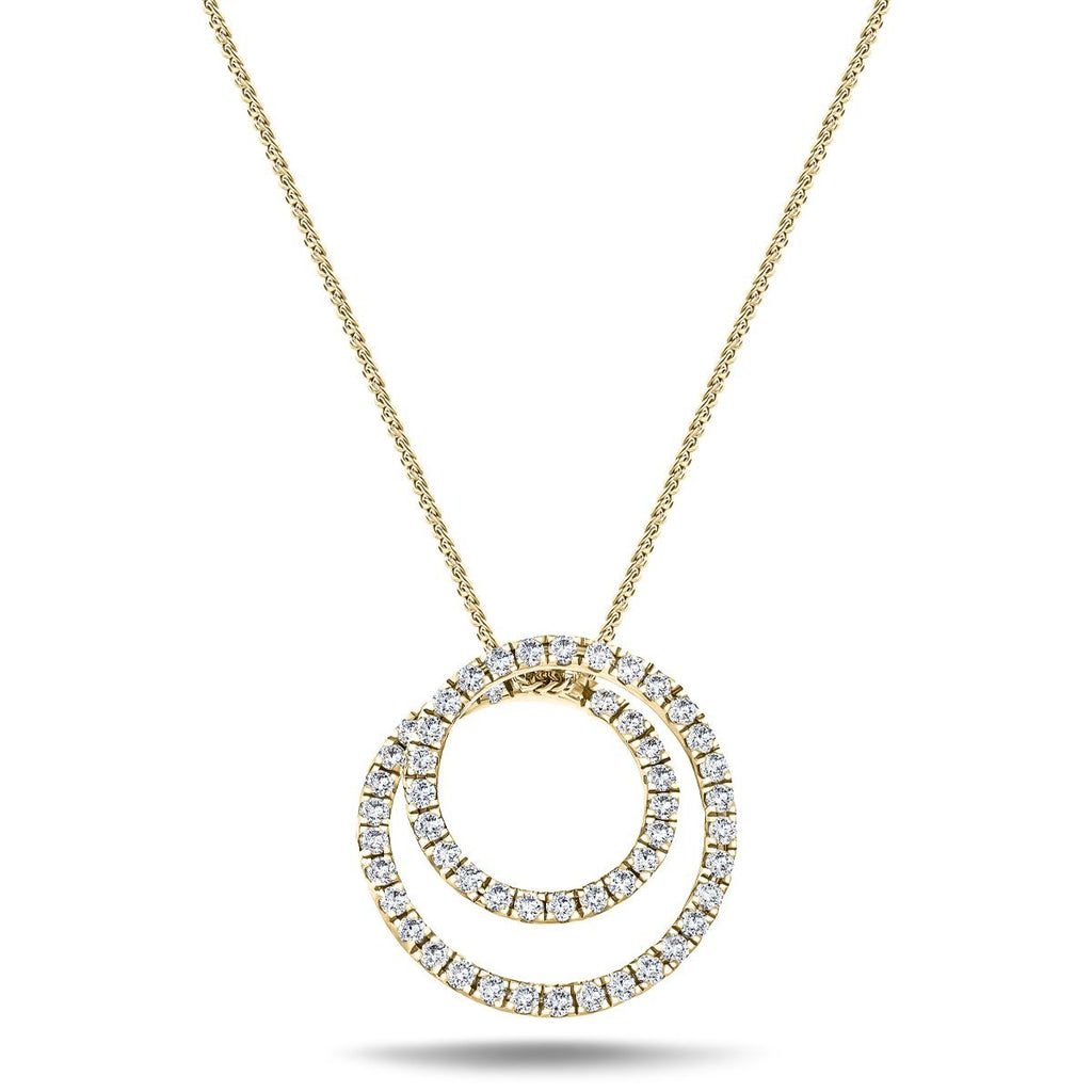 Diamond Circle Life Necklace 0.50ct G/SI Quality 18k Yellow Gold W16.0 - All Diamond