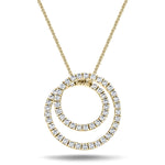 Diamond Circle Life Necklace 0.50ct G/SI Quality 18k Yellow Gold W16.0 - All Diamond