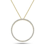 Diamond Circle Life Necklace 0.50ct G/SI Quality 18k Yellow Gold W18.0 - All Diamond