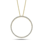 Diamond Circle Life Necklace 0.75ct G/SI Quality 18k Yellow Gold W23.5 - All Diamond