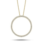 Diamond Circle Life Necklace 1.00ct G/SI Quality 18k Yellow Gold W34.5 - All Diamond