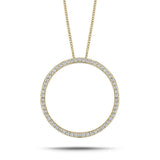 Diamond Circle Life Necklace 1.00ct G/SI Quality 18k Yellow Gold W34.5 - All Diamond