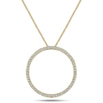 Diamond Circle Life Necklace 1.00ct G/SI Quality 18k Yellow Gold W34.5 - All Diamond