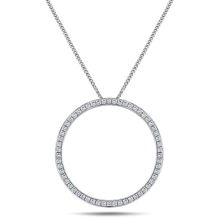 Collar Círculo de la Vida con Diamantes 0.50ct Calidad G/SI en Oro Blanco 18k