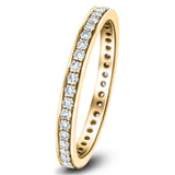 Diamond Full Eternity Diamond Ring 0.45ct G/SI 18k Yellow Gold 2.1mm - All Diamond