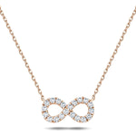 Diamond Infinity Necklace 0.50ct G/SI Quality in 18k Rose Gold - All Diamond