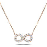 Diamond Infinity Necklace 0.50ct G/SI Quality in 18k Rose Gold - All Diamond