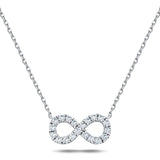 Diamond Infinity Necklace 0.50ct G/SI Quality in 18k White Gold - All Diamond