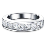 Diamond Princess Half Eternity Ring 1.20ct G/SI 18k White Gold 4.3mm - All Diamond