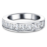 Diamond Princess Half Eternity Ring 1.50ct G/SI 18k White Gold 4.4mm - All Diamond