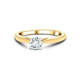 Diamond Solitaire Engagement Ring 0.20ct G/SI Quality 18k Yellow Gold - All Diamond