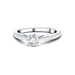 Diamond Solitaire Engagement Ring 0.25ct G/SI Quality 18k White Gold - All Diamond