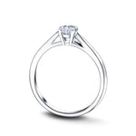 Diamond Solitaire Engagement Ring 0.25ct G/SI Quality 18k White Gold - All Diamond