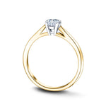 Diamond Solitaire Engagement Ring 0.33ct G/SI Quality 18k Yellow Gold - All Diamond