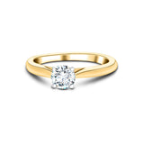 Diamond Solitaire Engagement Ring 0.33ct G/SI Quality 18k Yellow Gold - All Diamond