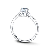 Diamond Solitaire Engagement Ring 0.50ct G/SI Quality 18k White Gold - All Diamond