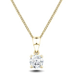 Diamond Solitaire Necklace 0.25ct G/SI in 18k Yellow Gold - All Diamond