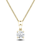 Diamond Solitaire Necklace 0.40ct G/SI in 18k Yellow Gold - All Diamond