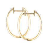 Fancy Diamond Grain Set Hoop Earrings 0.25ct G/SI 9k Yellow Gold - All Diamond