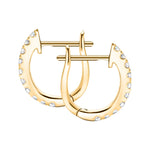 Fancy Diamond Hoop Earrings 0.20ct G/SI Quality in 18k Yellow Gold - All Diamond