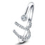 Anillo Fancy Diamond Initial 'U' 0.10ct Calidad G/SI en Oro Blanco 9k