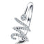 Anillo Fancy Diamond Initial 'W' 0.14ct Calidad G/SI en Oro Blanco 9k