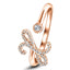 Anillo Fancy Diamond Initial 'X' 0.10ct Calidad G/SI en oro rosa de 9k