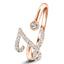 Anillo Fancy Diamond Initial 'Z' 0.16ct Calidad G/SI en oro rosa de 9k
