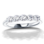 Five Stone Diamond Ring with 1.00ct G/SI Quality in 18k White Gold - All Diamond