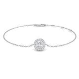 Halo Diamond Bracelet 0.30ct G/SI Quality in 18k White Gold - All Diamond