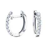 Hoop Diamond Earrings 0.30ct G/SI Quality in 18k White Gold - All Diamond