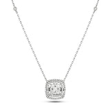 Moveable Diamond Cluster Necklace Pendant 1.25ct 18k Gold 13.0mm - All Diamond
