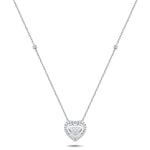 Moveable Diamond Cluster Pendant Necklace 0.65ct 18k Gold 13x14 - All Diamond
