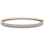 Pave Set Round Diamond Bangle 1.50ct G/SI Diamond in 18k Rose Gold - All Diamond