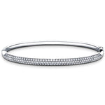 Pave Set Round Diamond Bangle 3.50ct G/SI Diamond in 18k White Gold - All Diamond