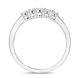 Platinum 5 Stone Diamond Eternity Ring 0.33ct in G/SI Quality - All Diamond