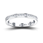 Princess Channel Diamond Full Eternity Ring 0.70ct 18k White Gold - All Diamond