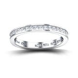 Princess Channel Diamond Full Eternity Ring 1.00ct in Platinum - All Diamond