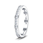 Princess Channel Diamond Full Eternity Ring 1.00ct in Platinum - All Diamond