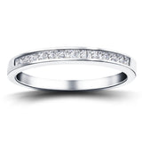 Princess Diamond Half Eternity Ring 0.50ct G/SI 18k White Gold 2.8mm - All Diamond