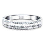 Round & Baguette Diamond Half Eternity Ring 1.50ct G/SI Platinum - All Diamond