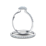 Round Diamond Engagement & Wedding Ring 0.65ct G/SI 18k White Gold - All Diamond