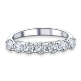 Seven Stone Diamond Ring with 0.75ct G/SI Quality in 18k White Gold - All Diamond